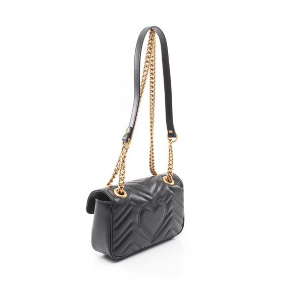 Gucci GG Marmont Shoulder Bag Leather Black - Picture 2 of 5